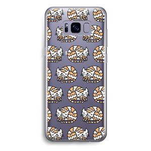 CaseCompany Slapende poes: Samsung Galaxy S8 Plus Transparant Hoesje