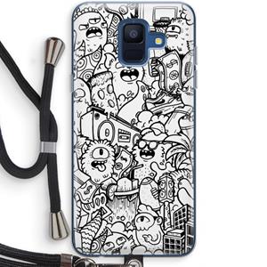 CaseCompany Vexx City #2: Samsung Galaxy A6 (2018) Transparant Hoesje met koord