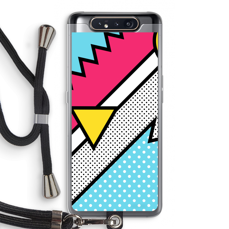 CaseCompany Pop Art #3: Samsung Galaxy A80 Transparant Hoesje met koord