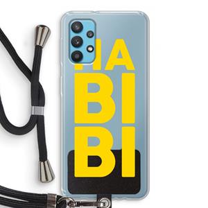 CaseCompany Habibi Blue: Samsung Galaxy A32 4G Transparant Hoesje met koord