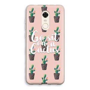 CaseCompany Cactus quote: Xiaomi Redmi 5 Transparant Hoesje
