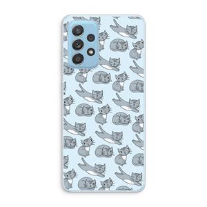 CaseCompany Poezen: Samsung Galaxy A73 Transparant Hoesje