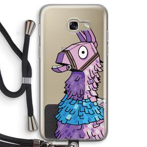 CaseCompany Lama: Samsung Galaxy A5 (2017) Transparant Hoesje met koord