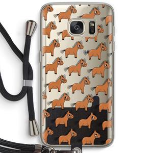 CaseCompany Pony: Samsung Galaxy S7 Transparant Hoesje met koord