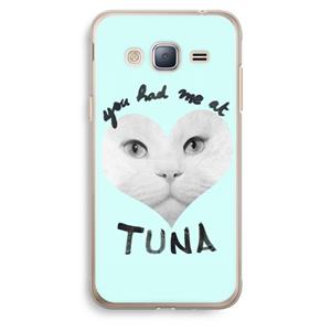 CaseCompany You had me at tuna: Samsung Galaxy J3 (2016) Transparant Hoesje