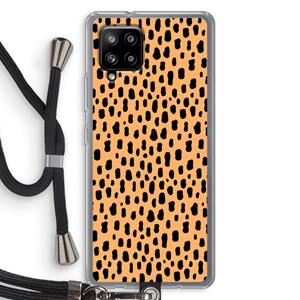 CaseCompany Panter: Samsung Galaxy A42 5G Transparant Hoesje met koord
