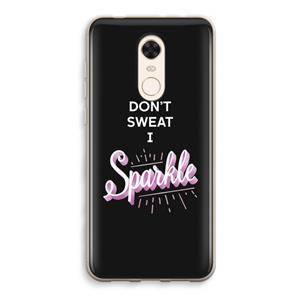CaseCompany Sparkle quote: Xiaomi Redmi 5 Transparant Hoesje