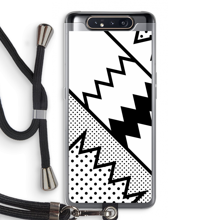 CaseCompany Pop Art #5: Samsung Galaxy A80 Transparant Hoesje met koord