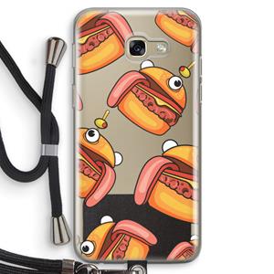 CaseCompany Hamburger: Samsung Galaxy A5 (2017) Transparant Hoesje met koord