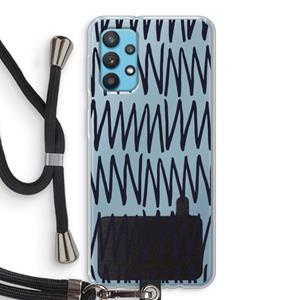 CaseCompany Marrakech Zigzag: Samsung Galaxy A32 4G Transparant Hoesje met koord