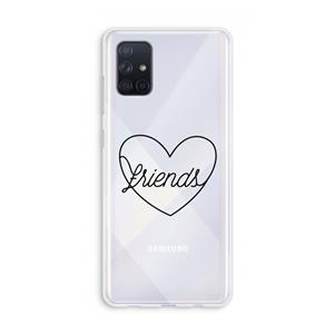 CaseCompany Friends heart black: Galaxy A71 Transparant Hoesje