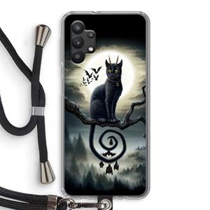 CaseCompany Moonlight Companions: Samsung Galaxy A32 5G Transparant Hoesje met koord