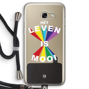 CaseCompany Het Leven Is Mooi: Samsung Galaxy A5 (2017) Transparant Hoesje met koord