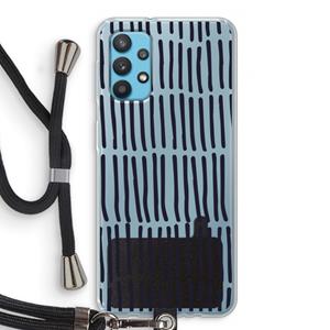 CaseCompany Moroccan stripes: Samsung Galaxy A32 4G Transparant Hoesje met koord