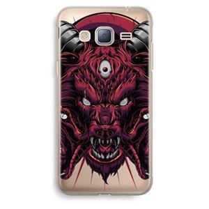 CaseCompany Hell Hound and Serpents: Samsung Galaxy J3 (2016) Transparant Hoesje
