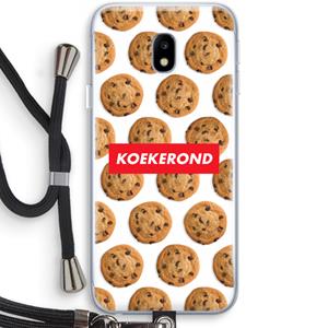 CaseCompany Koekerond: Samsung Galaxy J3 (2017) Transparant Hoesje met koord