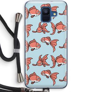 CaseCompany Blub: Samsung Galaxy A6 (2018) Transparant Hoesje met koord