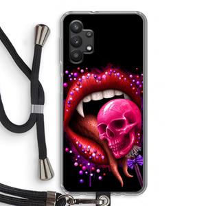 CaseCompany Dodelijk zoet: Samsung Galaxy A32 5G Transparant Hoesje met koord