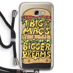 CaseCompany Big Macs Bigger Dreams: Samsung Galaxy A5 (2017) Transparant Hoesje met koord