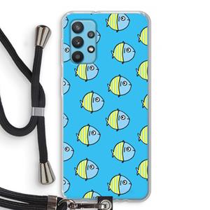 CaseCompany Visjes: Samsung Galaxy A32 4G Transparant Hoesje met koord