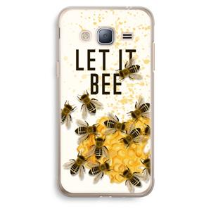 CaseCompany Let it bee: Samsung Galaxy J3 (2016) Transparant Hoesje