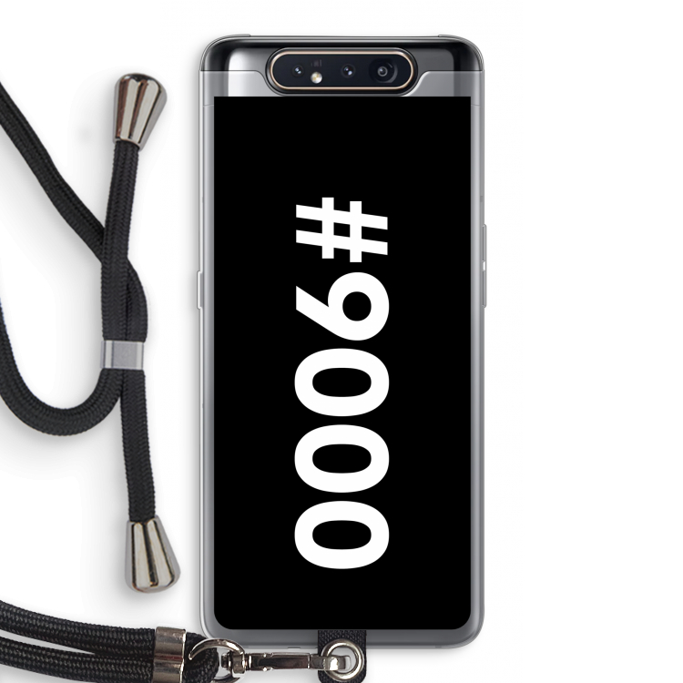 CaseCompany #9000: Samsung Galaxy A80 Transparant Hoesje met koord