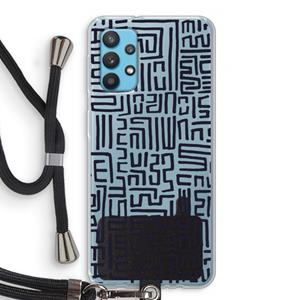 CaseCompany Moroccan Print: Samsung Galaxy A32 4G Transparant Hoesje met koord