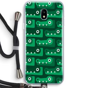CaseCompany Crocs: Samsung Galaxy J3 (2017) Transparant Hoesje met koord
