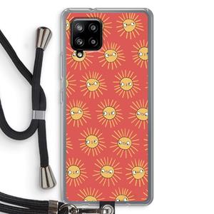 CaseCompany Zon: Samsung Galaxy A42 5G Transparant Hoesje met koord