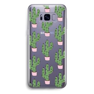 CaseCompany Cactus Lover: Samsung Galaxy S8 Plus Transparant Hoesje