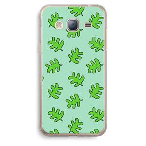 CaseCompany Groene blaadjes: Samsung Galaxy J3 (2016) Transparant Hoesje