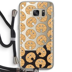 CaseCompany Croissant: Samsung Galaxy S7 Transparant Hoesje met koord