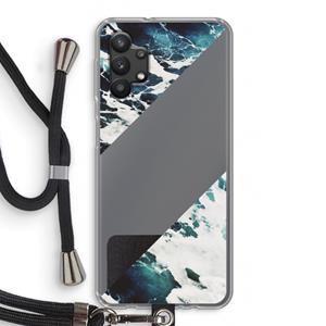 CaseCompany Golven: Samsung Galaxy A32 5G Transparant Hoesje met koord