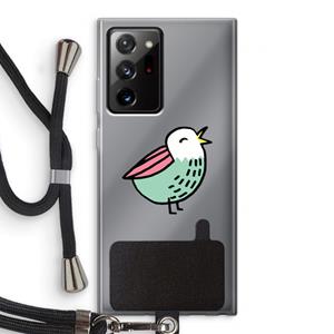 CaseCompany Birdy: Samsung Galaxy Note 20 Ultra / Note 20 Ultra 5G Transparant Hoesje met koord