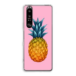 CaseCompany Grote ananas: Sony Xperia 1 III Transparant Hoesje