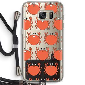 CaseCompany Krab: Samsung Galaxy S7 Transparant Hoesje met koord