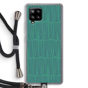 CaseCompany Swirls: Samsung Galaxy A42 5G Transparant Hoesje met koord