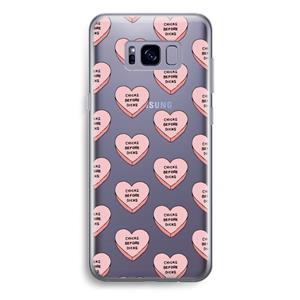 CaseCompany Chicks before dicks: Samsung Galaxy S8 Plus Transparant Hoesje