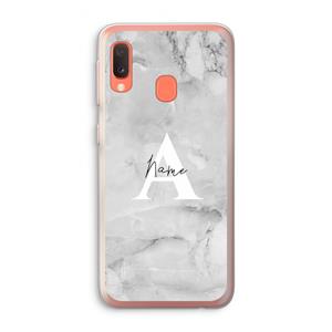 CaseCompany Ivory Marble: Samsung Galaxy A20e Transparant Hoesje