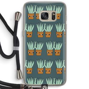 CaseCompany Sansevieria: Samsung Galaxy S7 Transparant Hoesje met koord