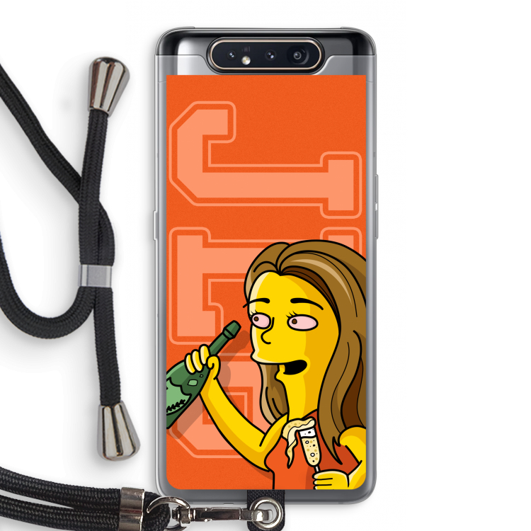 CaseCompany Jamie Lee Simpson: Samsung Galaxy A80 Transparant Hoesje met koord
