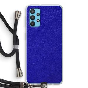 CaseCompany Majorelle Blue: Samsung Galaxy A32 4G Transparant Hoesje met koord