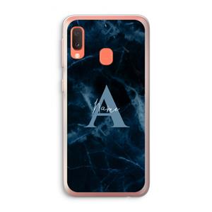 CaseCompany Midnight Marble: Samsung Galaxy A20e Transparant Hoesje
