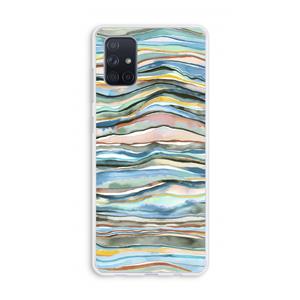 CaseCompany Watercolor Agate: Galaxy A71 Transparant Hoesje