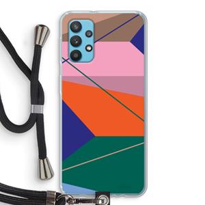 CaseCompany Gestalte 1: Samsung Galaxy A32 4G Transparant Hoesje met koord