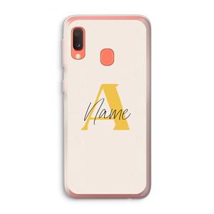 CaseCompany Amber Script: Samsung Galaxy A20e Transparant Hoesje