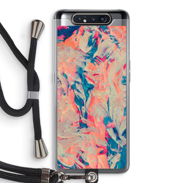 CaseCompany Alone: Samsung Galaxy A80 Transparant Hoesje met koord