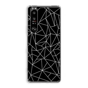 CaseCompany Geometrische lijnen wit: Sony Xperia 1 III Transparant Hoesje