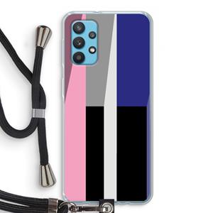 CaseCompany Gestalte 4: Samsung Galaxy A32 4G Transparant Hoesje met koord