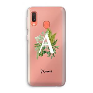 CaseCompany Green Brush: Samsung Galaxy A20e Transparant Hoesje